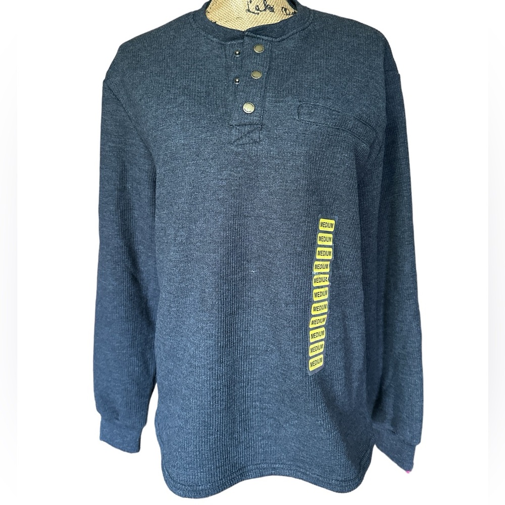 Coleman Mens Medium Pullover‎ Fleece Sweatshirt Black New
